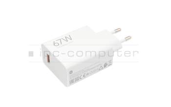 Xiaomi Redmi Note 5 Pro original cargador USB-C 67 vatios EU wallplug blanca (Charging Combo Type-A)