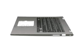 YK5M5 teclado incl. topcase original Dell DE (alemán) negro/plateado con retroiluminacion