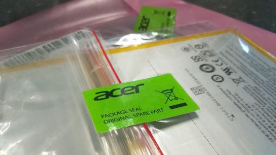 Puede reconocer una batería Acer original por estas características