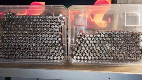 Verwertung von Akku Zellen