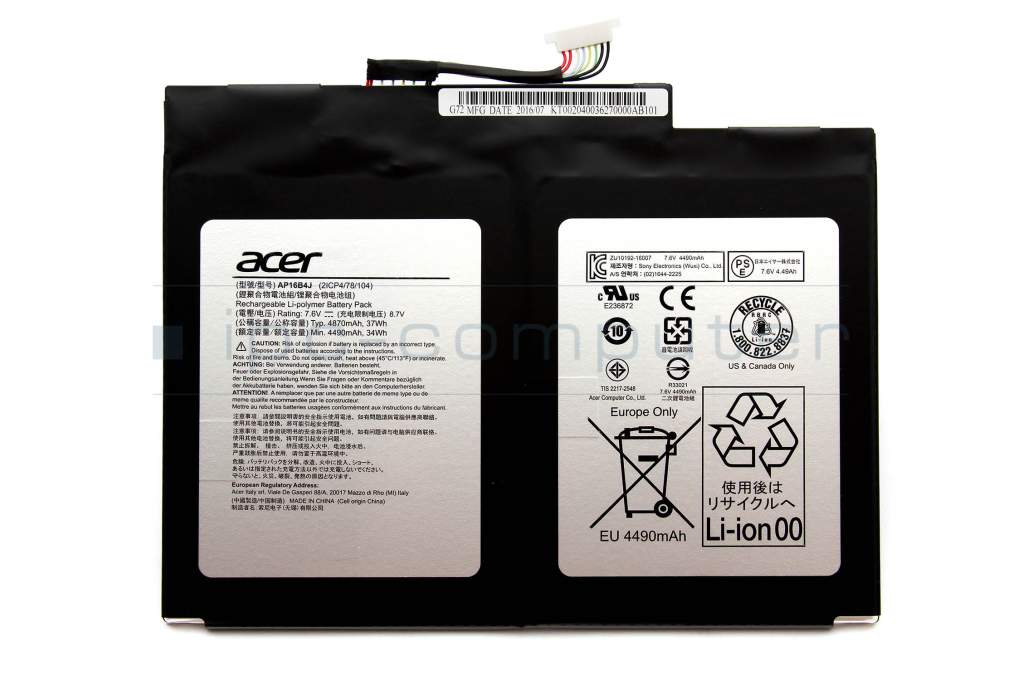 Ap16b4j Bateria Original Acer 37wh Acumulador Cargador Raparacio Tienda Pantalla Mainbaord Bios Piezas De Repusto Para Portatiles