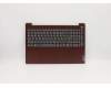 Lenovo C-Abdeckung mit Tastatur, Deutsch, Korallenrot, Nicht_beleuchtet, Fingerabdruck para Lenovo IdeaPad 3-15IIL05 (81WE)
