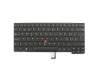 01AX337 teclado original Lenovo CH (suiza) negro/negro/mate con retroiluminacion y mouse-stick