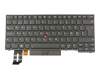 01YP449 teclado original Lenovo DK (danés) negro/negro con retroiluminacion y mouse-stick