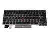 01YP826 teclado original Lenovo CH (suiza) negro/plateado mate con mouse-stick