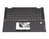 025.901N3.0001 teclado incl. topcase original Lenovo DE (alemán) gris/canaso con retroiluminacion