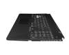 04060-01200300 teclado incl. topcase original Asus DE (alemán) negro/transparente/negro con retroiluminacion