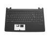 0KN0-1B1GE51 teclado incl. topcase original Medion DE (alemán) negro/negro Incluye flechas WASD rojas.