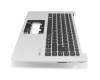 0KN1-092GE13 teclado incl. topcase original Acer DE (alemán) negro/plateado con retroiluminacion