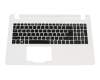 0KN1-0T1GE12 teclado incl. topcase original Acer DE (alemán) negro/blanco