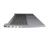 0KN1-5LBGE2Z teclado incl. topcase Pegatron DE (alemán) negro/canaso con retroiluminacion
