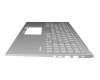 0KN1-734GE11 teclado incl. topcase original Asus DE (alemán) plateado/plateado