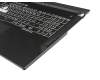 0KN1-912GE11 teclado incl. topcase original Pega DE (alemán) negro/negro con retroiluminacion - without keystone slot -