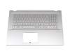 0KN1-D02GE11 teclado incl. topcase original Pega DE (alemán) plateado/plateado