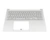 0KN1-FH4GE12 teclado incl. topcase original Pega DE (alemán) plateado/plateado