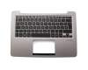 0KNB0-2632GE00 teclado incl. topcase original Asus DE (alemán) negro/plateado con retroiluminacion