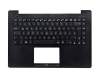 0KNB0-410GGE00 teclado incl. topcase original Asus DE (alemán) negro/negro