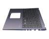 0KNB0-5113GE00 teclado incl. topcase original Asus DE (alemán) negro/azul