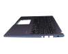 0KNB0-5117GE00 teclado incl. topcase original Asus DE (alemán) negro/azul