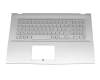 0KNB0-561CGE00 teclado incl. topcase original Asus DE (alemán) plateado/plateado con retroiluminacion