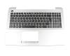 0KNB0-610MGE00 teclado incl. topcase original Asus DE (alemán) plateado/plateado