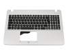 0KNB0-610TGE00 teclado incl. topcase original Chicony DE (alemán) negro/plateado