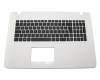 0KNB0-612HGE00 teclado incl. topcase original Asus DE (alemán) negro/blanco