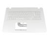 0KNB0-6700GE00 teclado incl. topcase original Asus DE (alemán) blanco/blanco