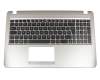 0KNB0-6706GE00 teclado incl. topcase original Asus DE (alemán) negro/plateado para ranuras ODD