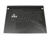 0KNR0-6813GE00 teclado incl. topcase original Asus DE (alemán) negro/negro con retroiluminacion