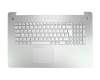 Alternativa para 90NB0201-R31GE0 teclado incl. topcase original Asus DE (alemán) plateado/plateado con retroiluminacion