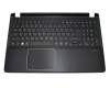 Teclado incl. topcase DE (alemán) negro/negro con retroiluminacion original para Acer Aspire V5-572G