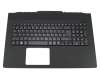 Teclado incl. topcase DE (alemán) negro/negro con retroiluminacion original para Acer Aspire V 17 Nitro (VN7-791)