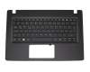 Teclado incl. topcase DE (alemán) negro/negro original para Acer Aspire V3-371