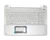 Teclado incl. topcase DE (alemán) blanco/blanco original para Toshiba Satellite L50-B-1JT