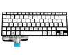 0KN0-QD2GE13 teclado original Protek DE (alemán) plateado