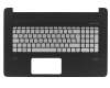 Teclado incl. topcase DE (alemán) plateado/negro con retroiluminacion original para HP Envy 17-r105ng (W0X47EA)