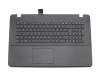 Teclado incl. topcase DE (alemán) negro/negro original para Asus F751LAV