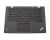 Teclado incl. topcase DE (alemán) negro/antracita con mouse stick original para Lenovo ThinkPad X1 Carbon 3rd Gen (20BS/20BT)