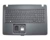 6180037AKC01 teclado incl. topcase original Acer DE (alemán) negro/negro con retroiluminacion