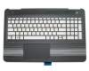 Teclado incl. topcase DE (alemán) plateado/negro con retroiluminacion original para HP Pavilion 15-bc200