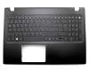 Teclado incl. topcase DE (alemán) negro/negro original para Acer Aspire F15 (F5-571G)