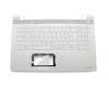 A000392850 teclado incl. topcase original Toshiba DE (alemán) blanco/blanco
