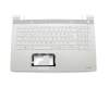 Teclado incl. topcase DE (alemán) blanco/blanco original para Toshiba Satellite L50-C