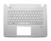 Teclado incl. topcase DE (alemán) blanco/blanco original para Acer Aspire V3-372