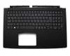 Teclado incl. topcase DE (alemán) negro/negro con retroiluminacion original para Acer Aspire V 15 Nitro (VN7-592G)