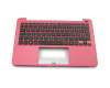90NL0054-R32GE0 teclado incl. topcase original Asus DE (alemán) negro/rojo