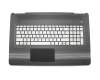 V150646JS1 teclado incl. topcase original Sunrex DE (alemán) plateado/negro con retroiluminacion