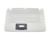 757411-041 teclado incl. topcase original HP DE (alemán) blanco/plateado