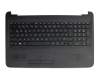 Teclado incl. topcase DE (alemán) negro/negro original para HP Pavilion 15-ac629TX (V5C84PA)